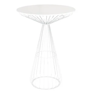White Top and Matching White Steel Base
