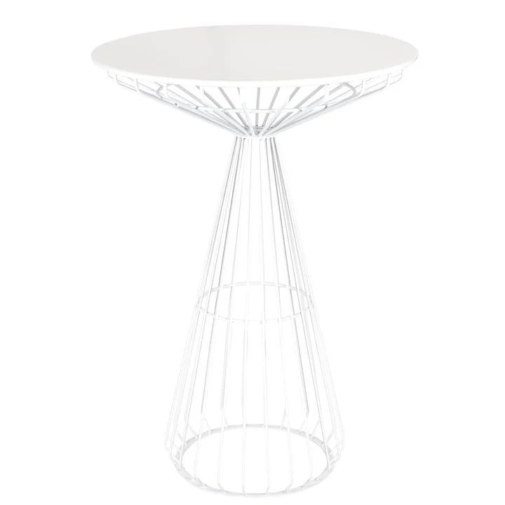 White Top and Matching White Steel Base