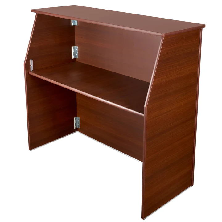 Walnut 42" Tall x 48" Long Portable Foldable Bar