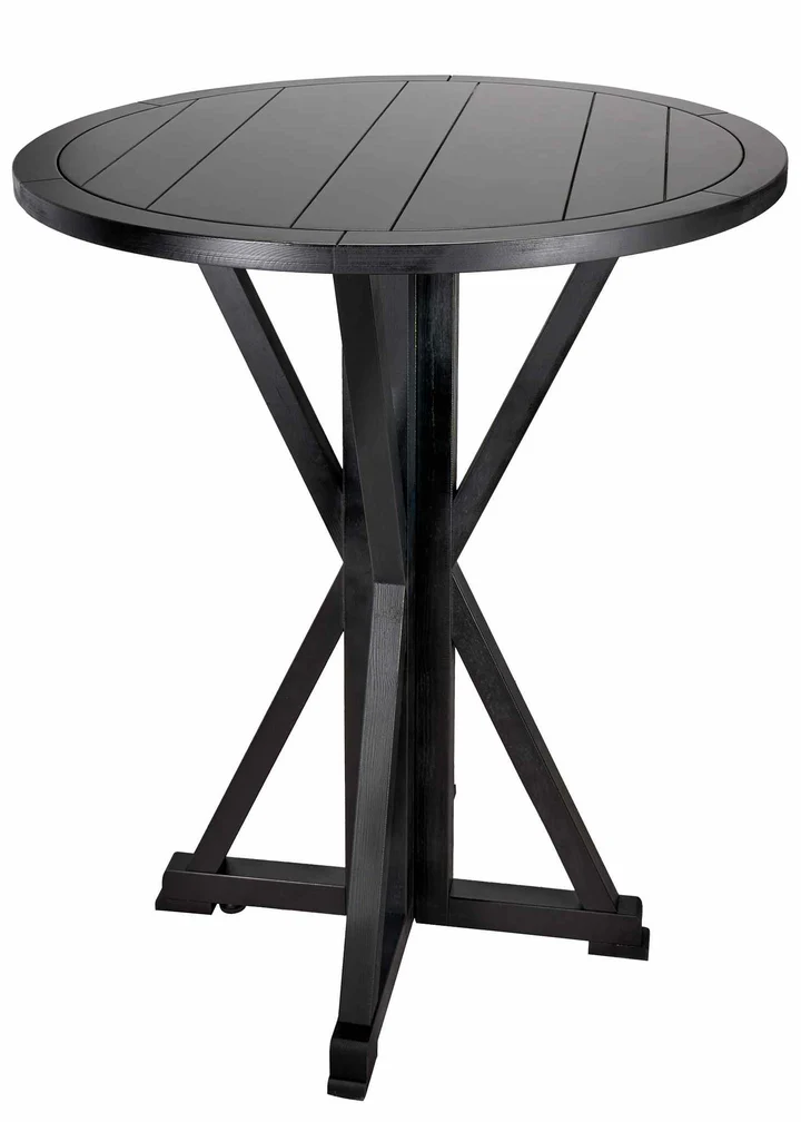 36" (3 Foot) Black Round Farm Cocktail Table