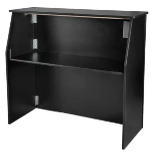 Black 42" Tall x 48" Long Portable Foldable Bar Laminate Surface