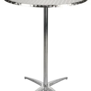 32" Round Stainless Steel Bar Height Cocktail Table Kit